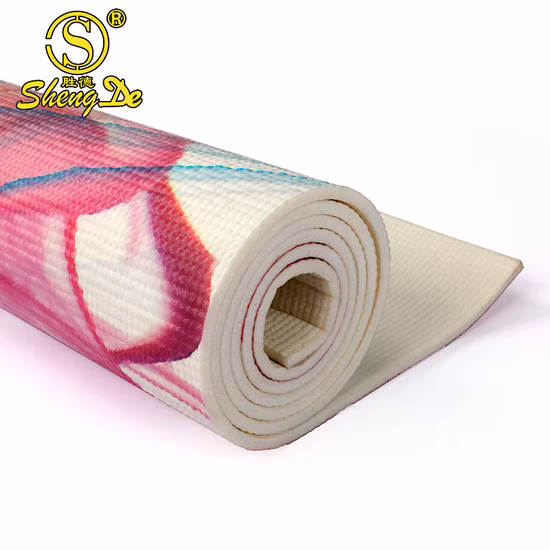 Tapete de ioga de PVC dobrável decorativo antiderrapante Eco