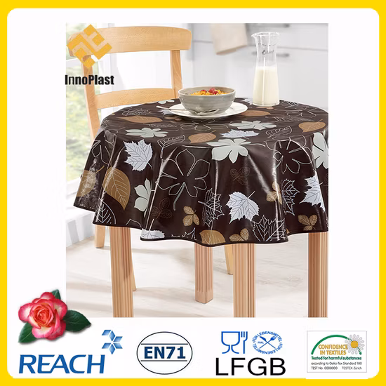 Toalha de mesa impressa em PVC/Oleado LFGB Oko